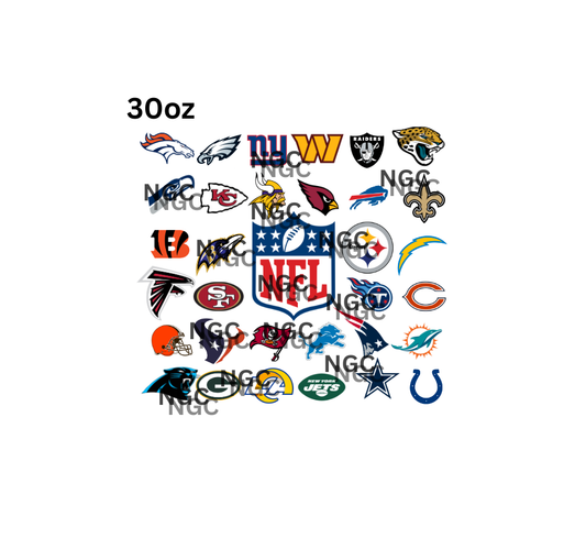 30oz teams NFL emblems