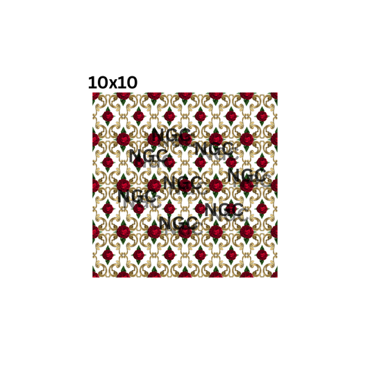 10x10 ornate gold and roses alice