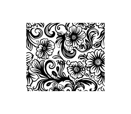 20oz wrap  2 flower outline