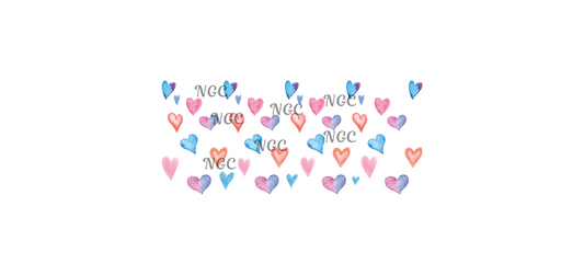 16 oz wrap pastel hearts