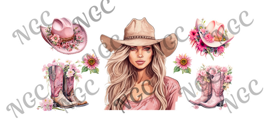 16oz wrap Pink cowgirl