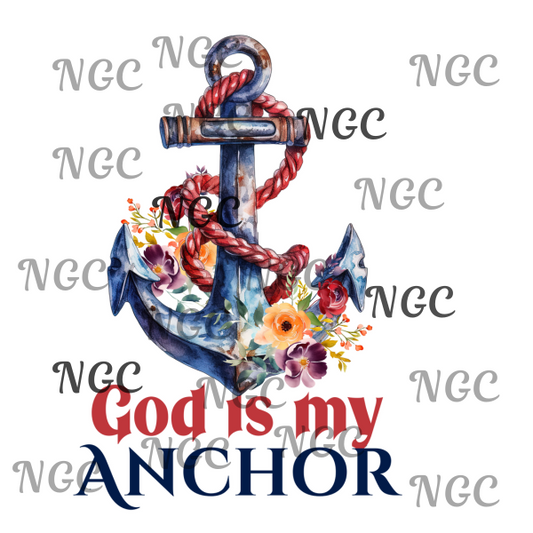 single decal God is my anchor