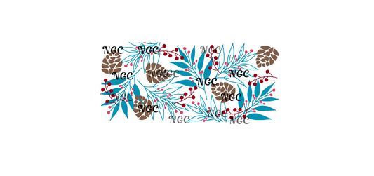 16 oz wrap pine cone and leaves