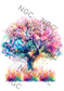 A5 Notebook Rainbow Cherry tree