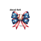 decal stars and stripes baseball bow