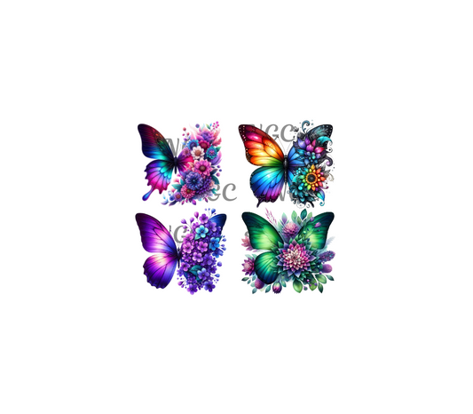 20oz set of 4 butterfly each 4inch tall