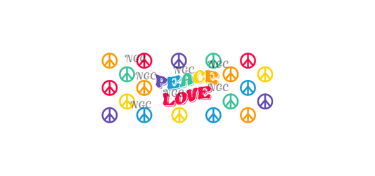 16 oz wrap rainbow peace love