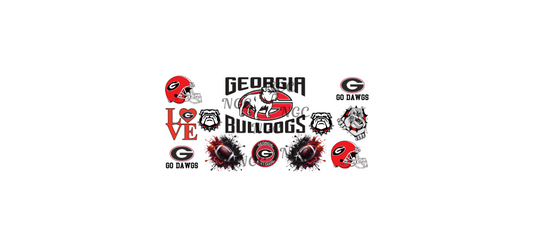 16oz georgia dawgs football (dogs)
