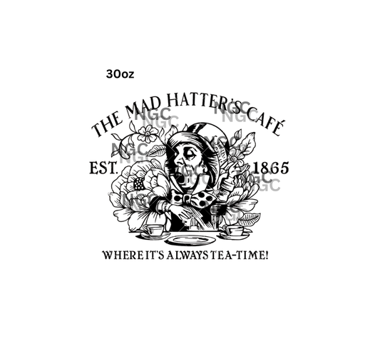 30oz mad hatter outline