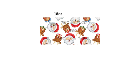 16oz santa and reindeer