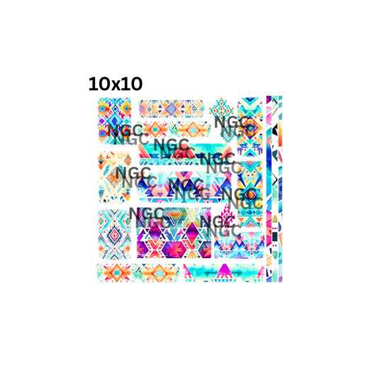 10x10 aztec patchwork