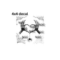 decal skeleton heart hand with spiderwebs