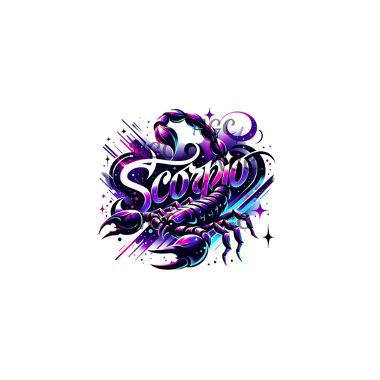 decal purple airbrush zodiac scorpio