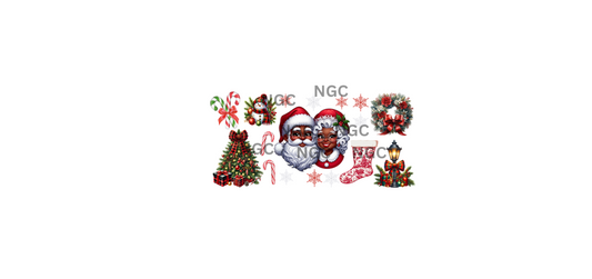 16oz melanin santa & mrs christmas