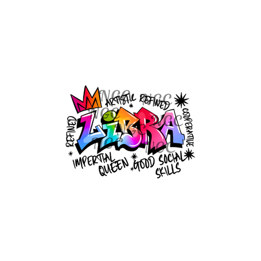 decal graffiti zodiac libra