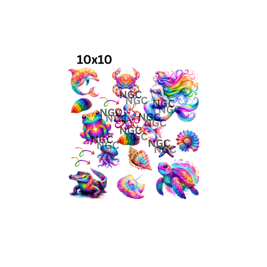 10x10 rainbow sealife