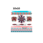 10x10 aztec teal peach band sheet elements