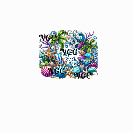 single decal salty beach