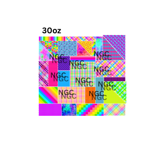 30oz neon patchwork pre cut