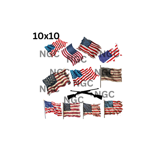 10x10 american flags