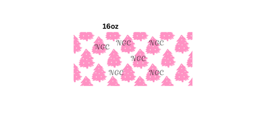 16oz pink christmas trees
