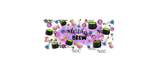 16 oz wrap witches brew with cauldron