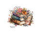 single decal fall book stack