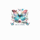 single decal she is strong butterfly