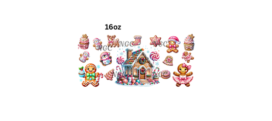 16oz gingerbread house with elements