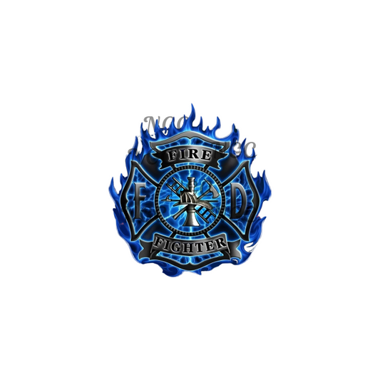 decal blue firefighter