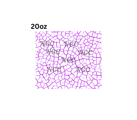 20oz crackle purple
