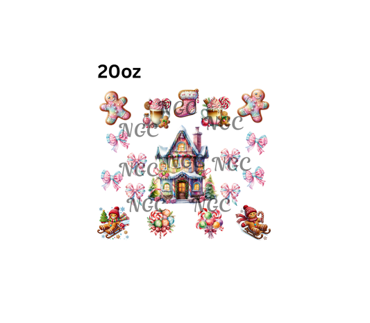 20oz candy house with gingerbread men