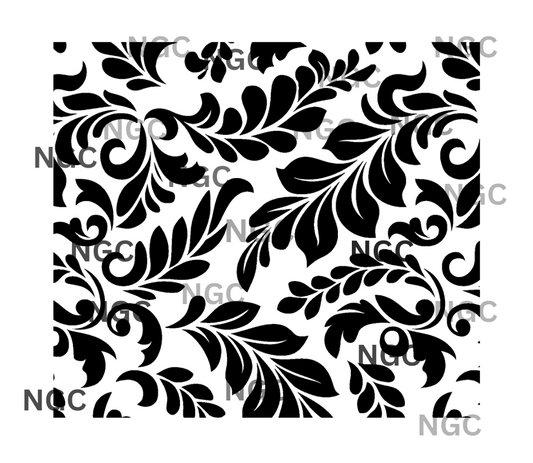 20oz wrap tooled leather flower outline2