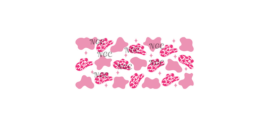 16 oz wrap pink cow spots and hats