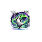 single decal northern lights penguin