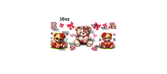 16oz valentine teddy bears