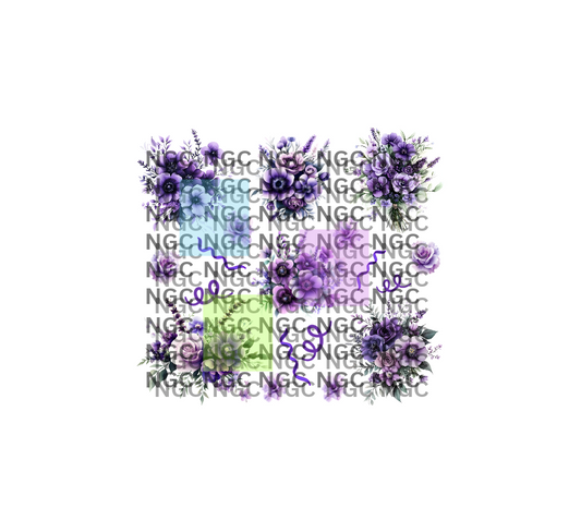 30oz purple florals