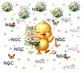 20oz wrap ducky & Daisies