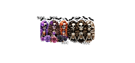 16 oz wrap women skeletons and bats