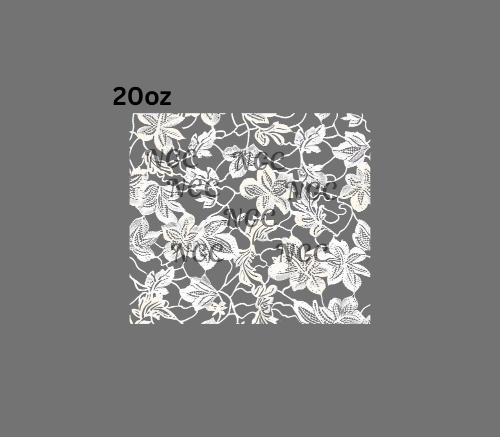 20oz grunge white lace