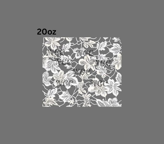 20oz grunge white lace