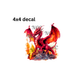 decal red chinese dragon