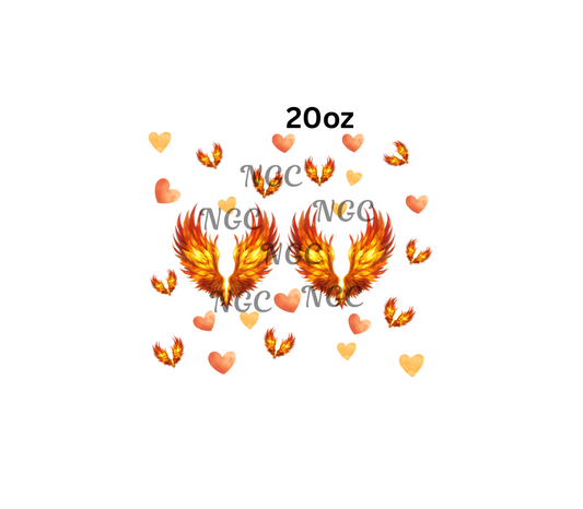 20oz flame wings with hearts