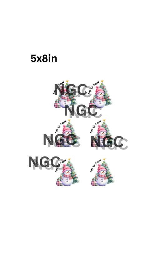 A5 let it snow snowman