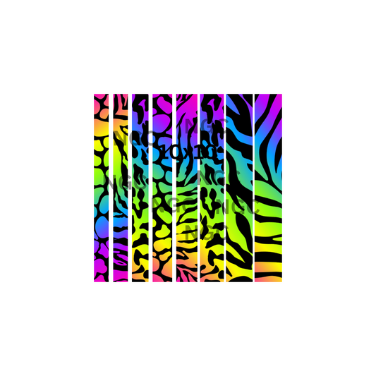 10x10 rainbow animal print band sheet
