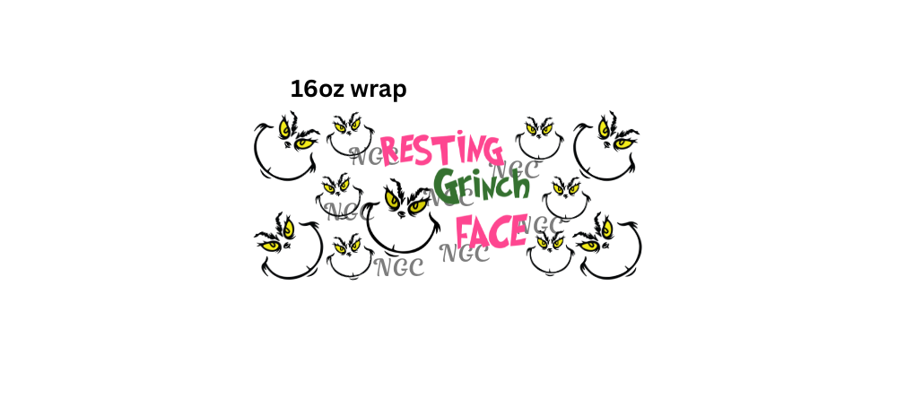 16oz resting grinch face christmas