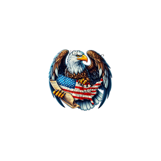 decal patriotic eagle holding USA