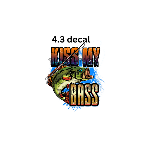 decal kiss my bass fishing