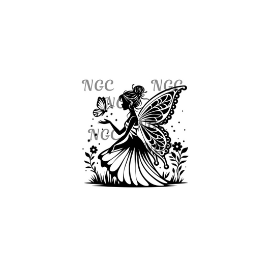 decal fairy butterfly