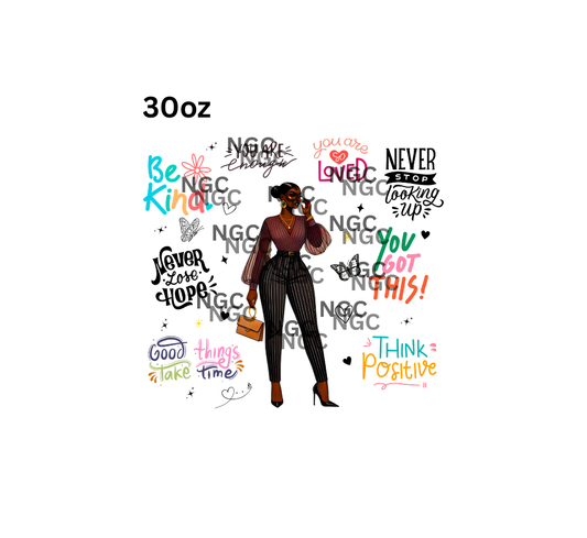 30oz positive melanin woman brown black